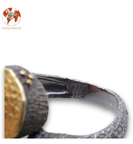 bague argent et or femme