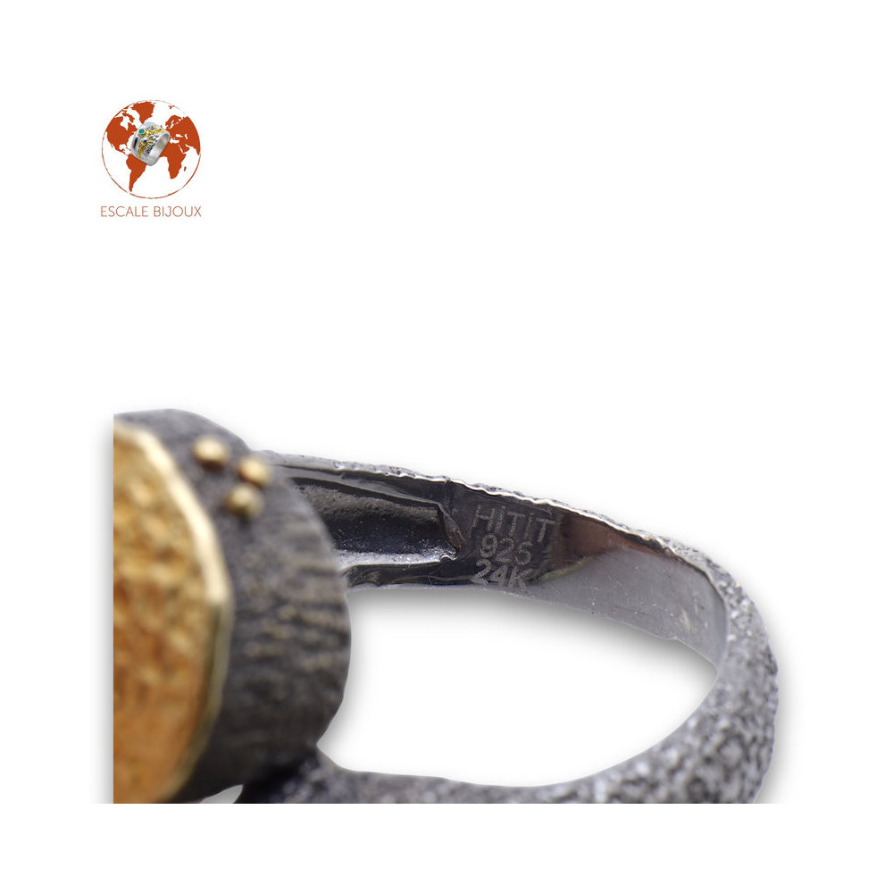 bague argent et or femme