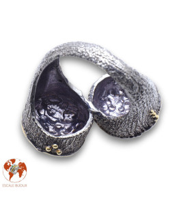 bague argent et or