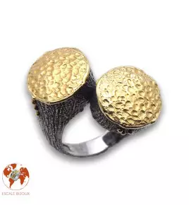 bague argent or jaune