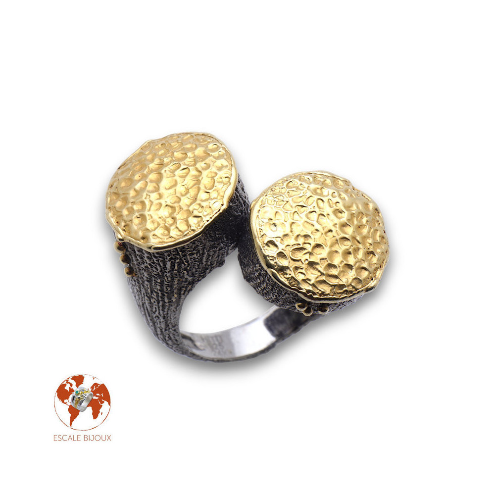 bague argent or jaune