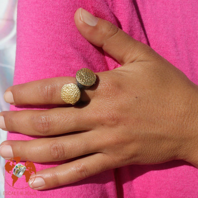 bague martelée argent homme