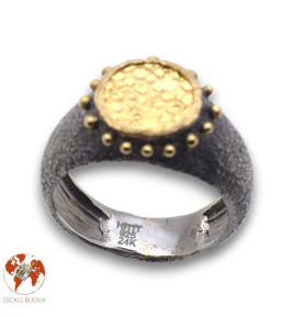 bague argent or jaune