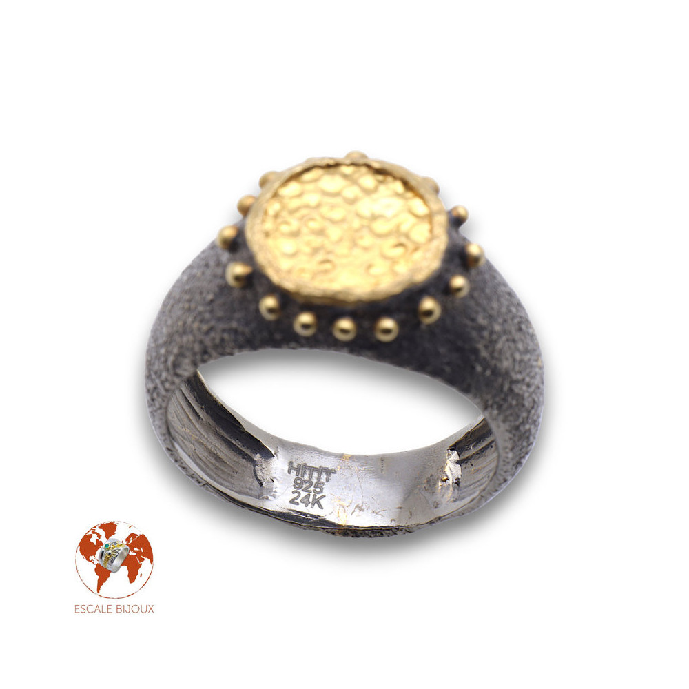 bague argent or jaune