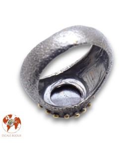 bague argent et or homme