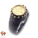 bague martelée argent homme