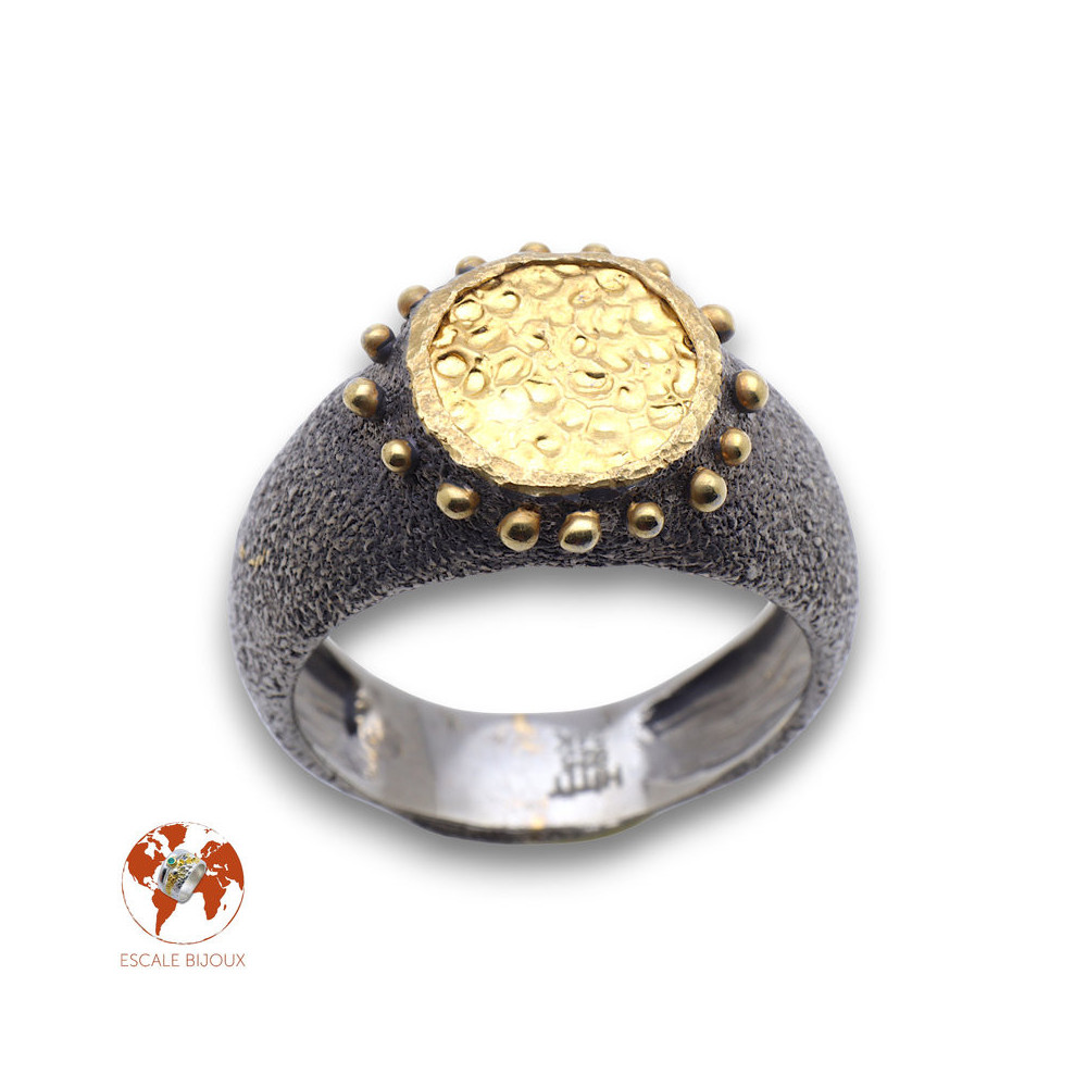 bague argent et or femme