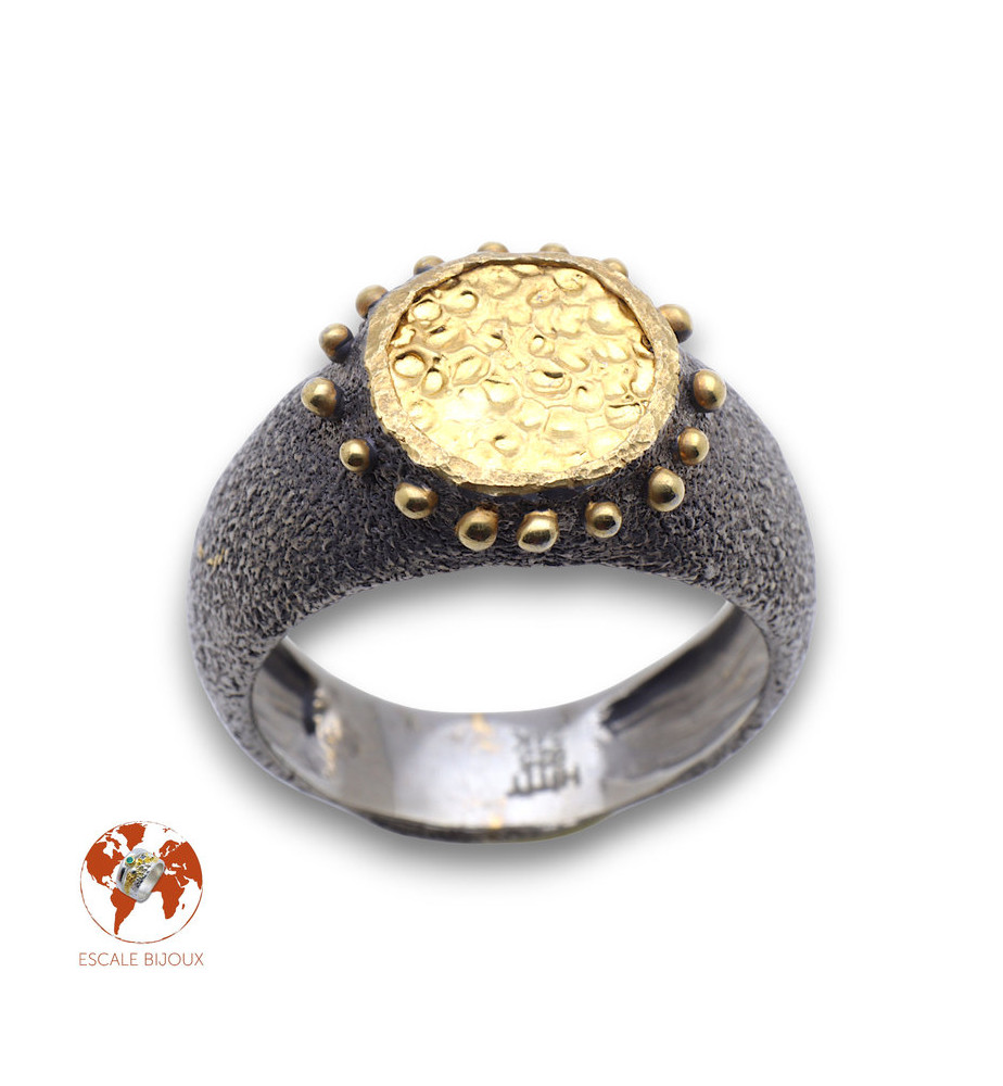 bague argent et or femme