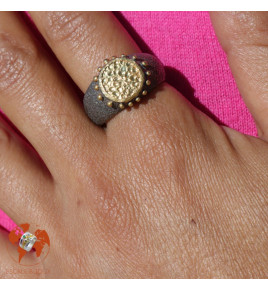 bague argent martelé femme