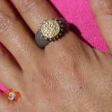 bague argent martelé femme