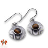 oeil de tigre boucle d'oreille