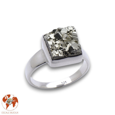 bague pyrite pierre
