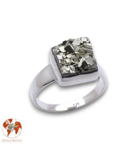 bague pyrite pierre