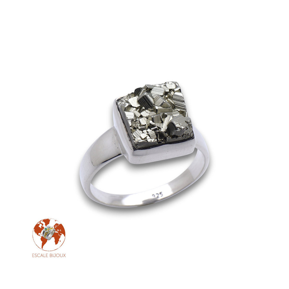 bague pyrite pierre