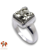 bague pyrite argent femme