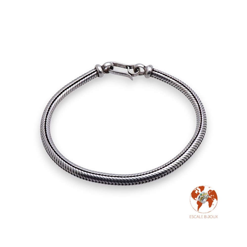 bracelet serpent argent