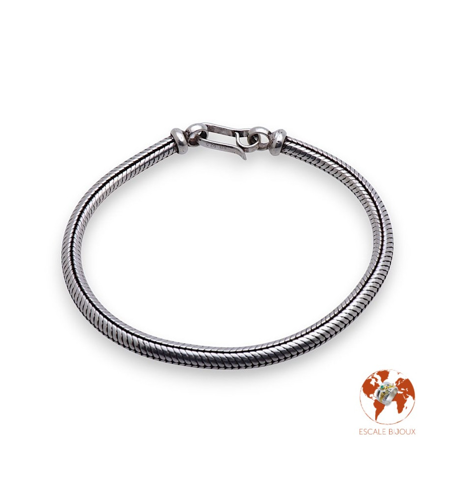 bracelet serpent argent