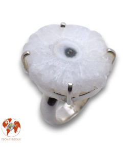 bague argent 925 quartz solaire