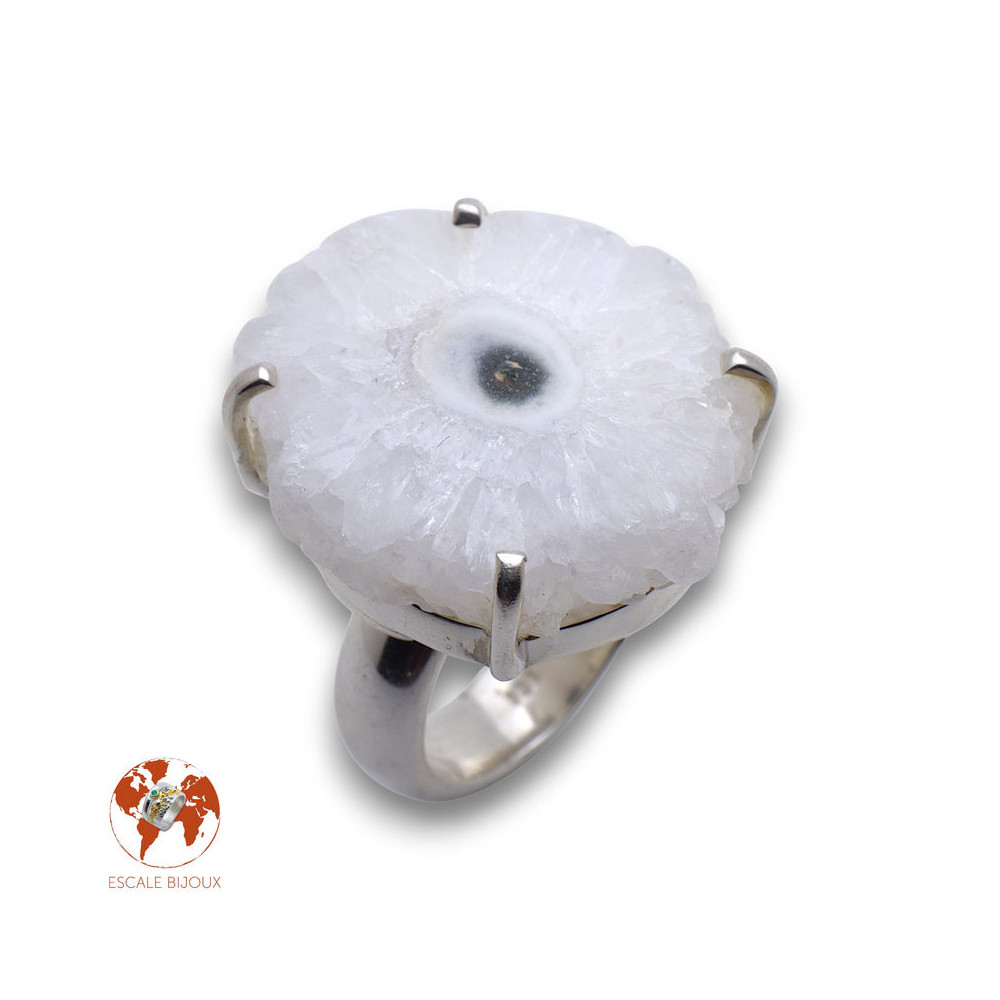 bague argent 925 quartz solaire
