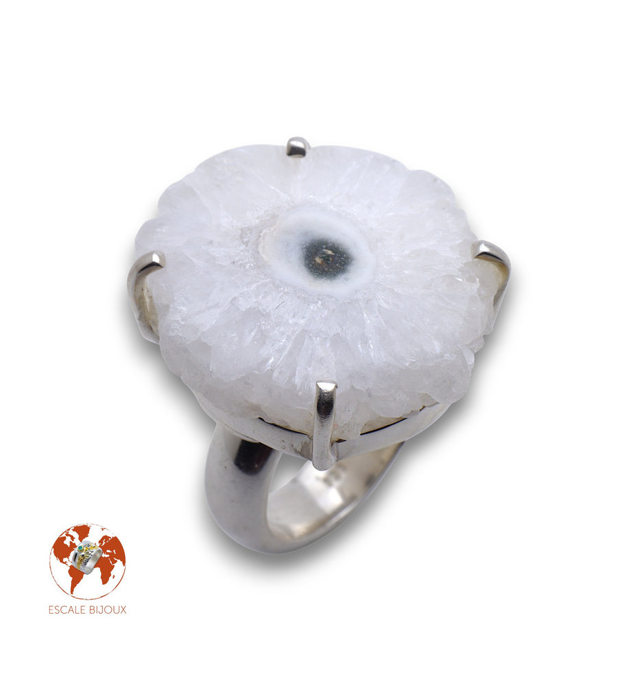 bague argent 925 quartz solaire