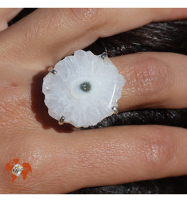 bague argent 925 quartz solaire femme