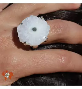 bague argent 925 quartz solaire