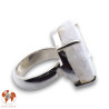 bague argent avec quartz solaire