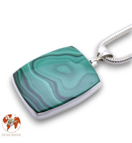 pendentif malachite homme