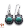 boucle d oreille argent malachite