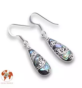 boucles d oreilles argent et abalone femme