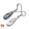 boucles d oreilles argent et abalone