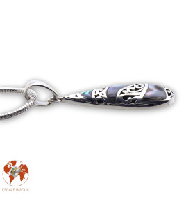 pendentif abalone argent