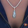 abalone pendentif argent