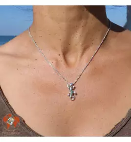 pendentif gecko abalone