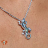 gecko pendentif abalone argent
