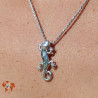 pendentif gecko argent abalone