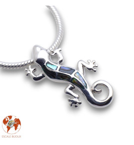 pendentif gecko abalone