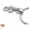 pendentif gecko abalone argent