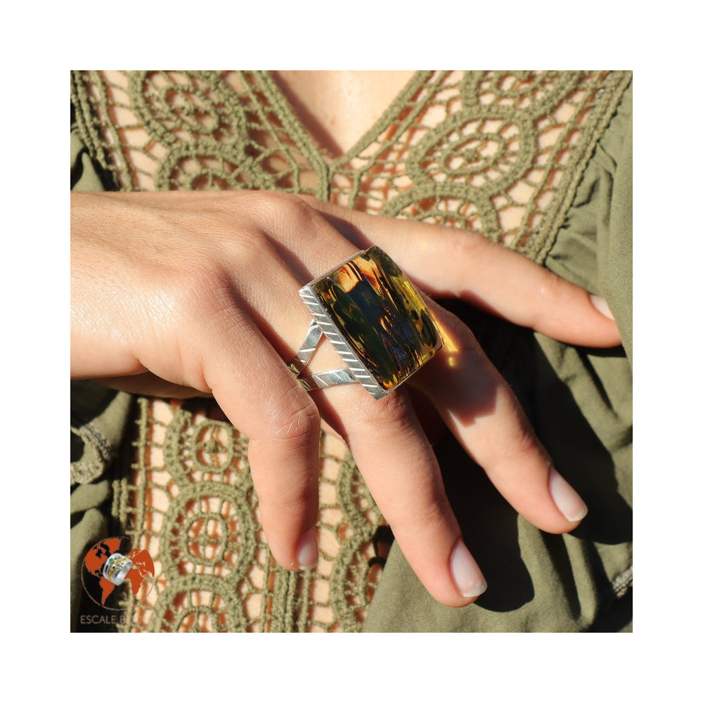 bague ambre femme