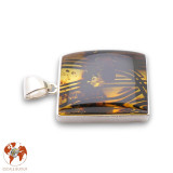 pendentif ambre argent 925