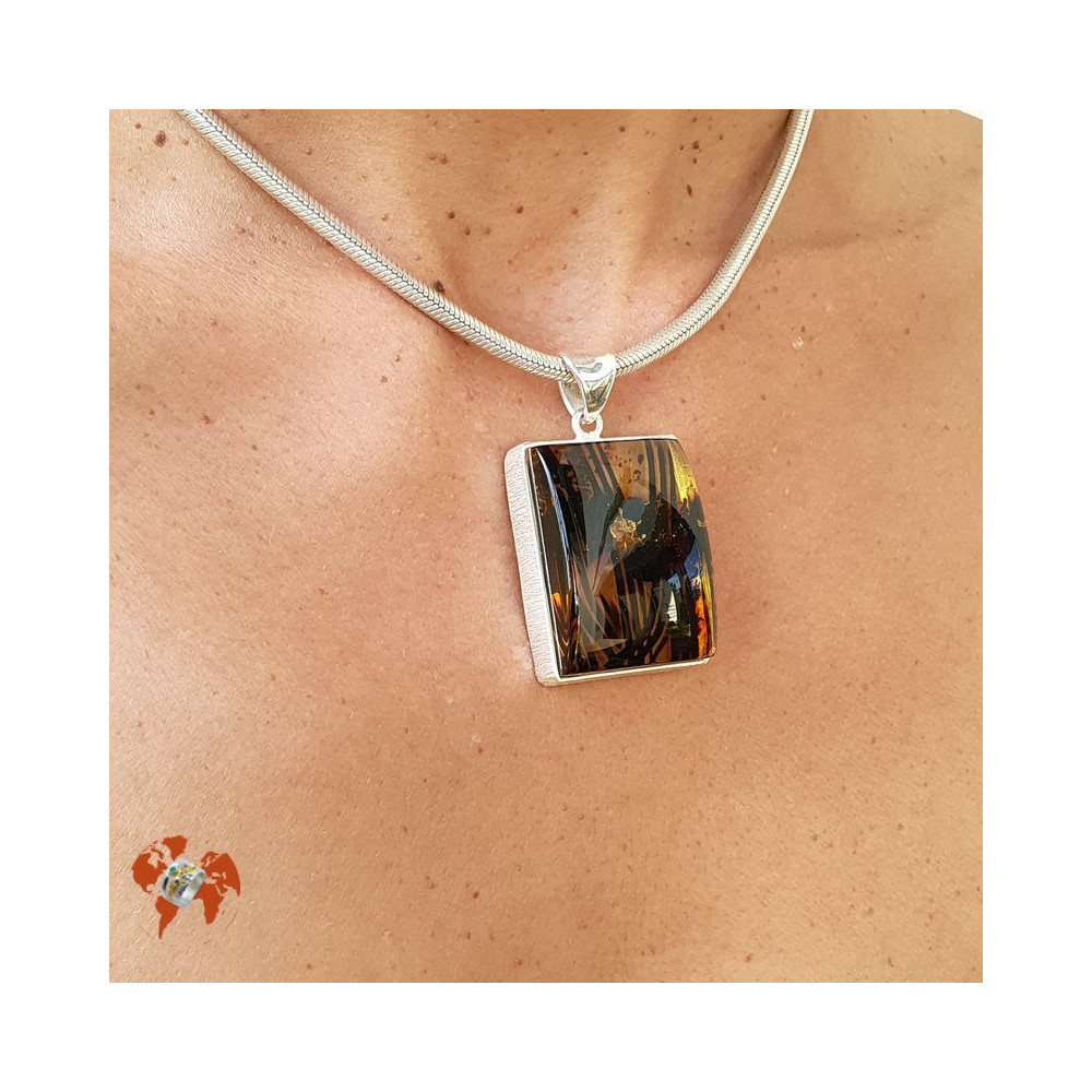 pendentif ambre femme
