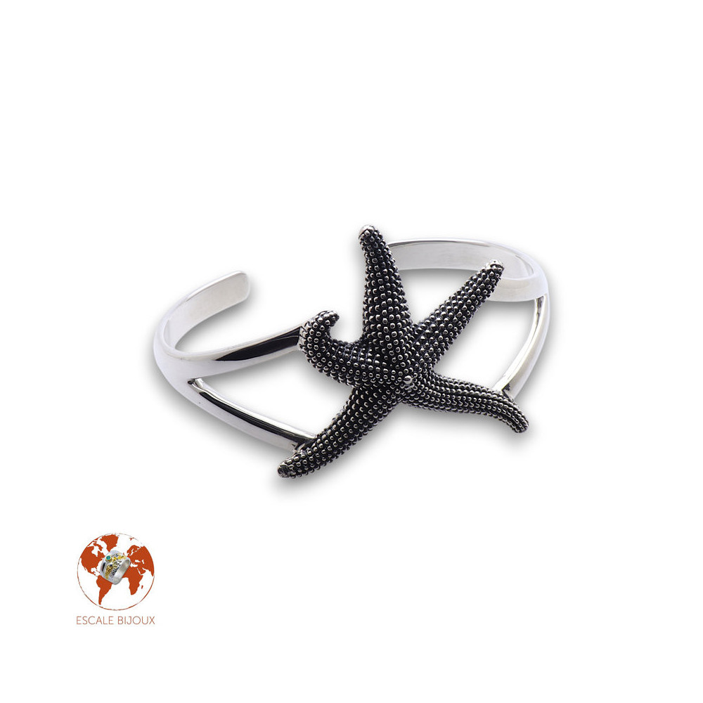 bracelet jonc argent etoile