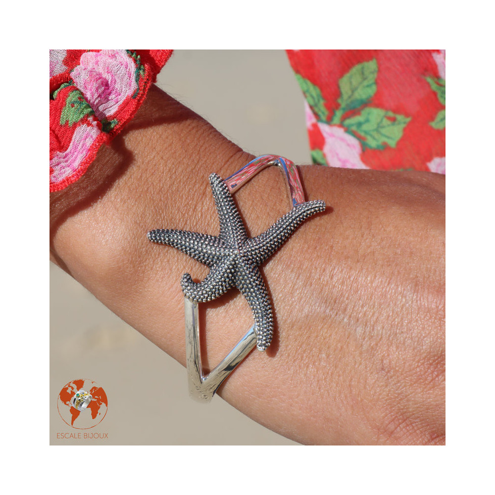 bracelet manchette etoile de mer