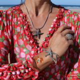 manchette étoile de mer argent femme