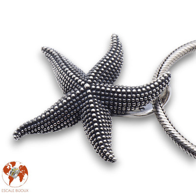bijoux argent etoile de mer