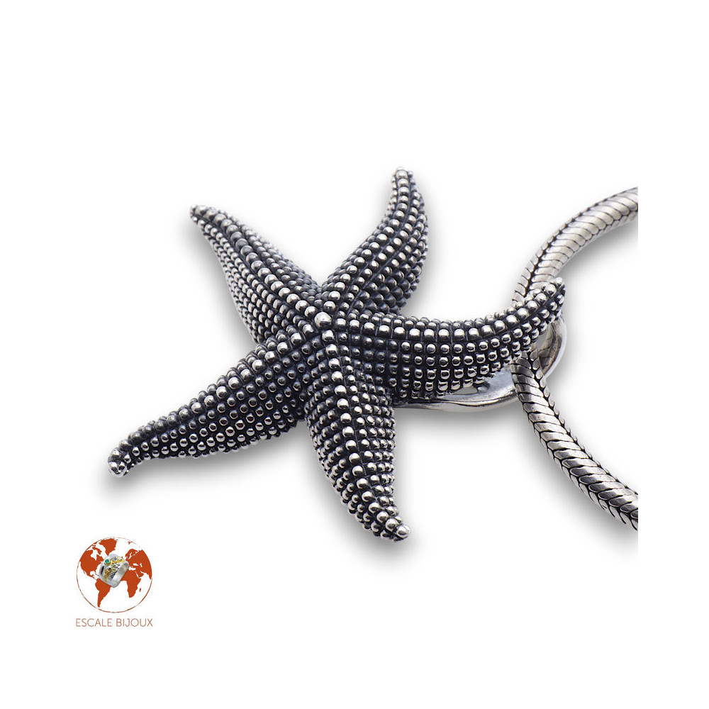 bijoux argent etoile de mer