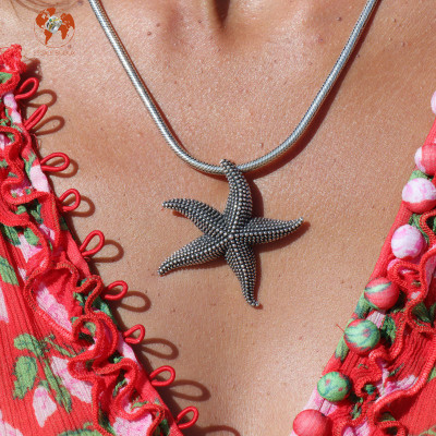 pendentif étoile de mer argent