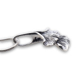pendentif feuille de ginkgo argent