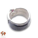 bague argent rubis