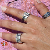 bague argent pierre rubis